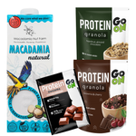 Zestaw na śniadanie - Granola Go On Bez Cukru + Napój roślinny Macadamia + Owsianka Proteinowa